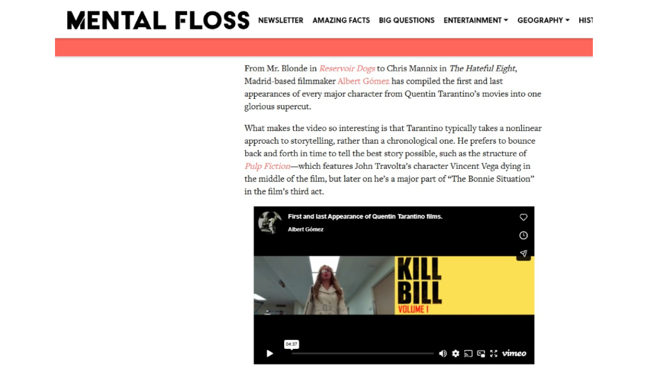 First and Last Appearance of Quentin Tarantino Films — Mental Floss
